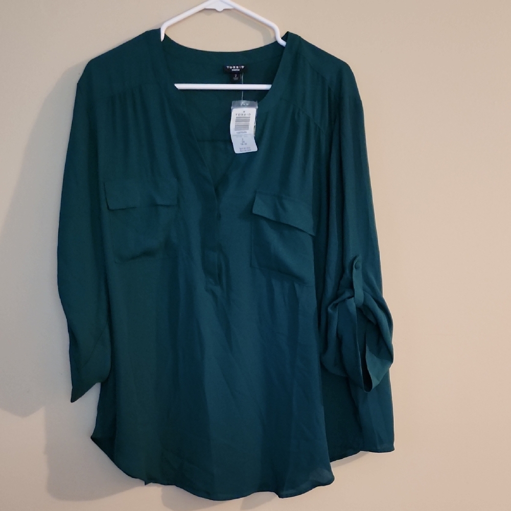 Torrid Green Blouse 2